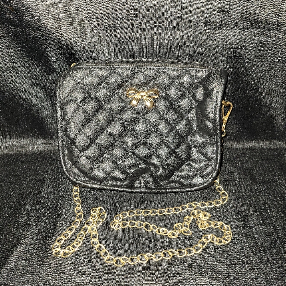 Black Quilted Crossbody Purse
